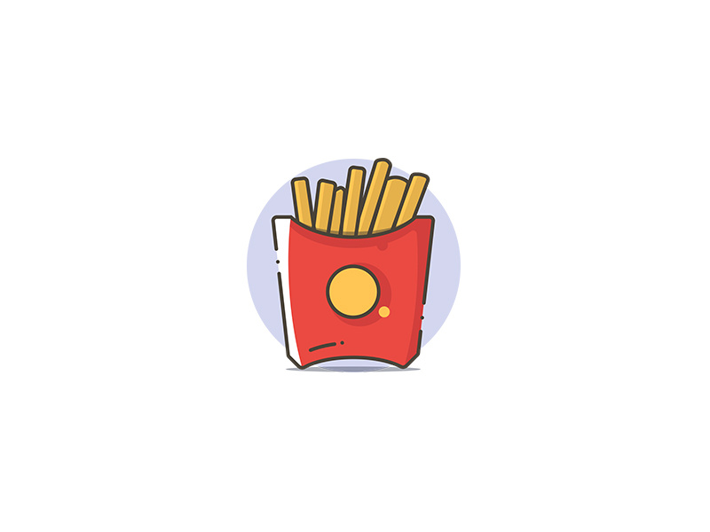 800x600 French Fries Vector Icon