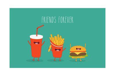 400x267 Fast Food Menu Cola, Hamburger And French Fries Vector