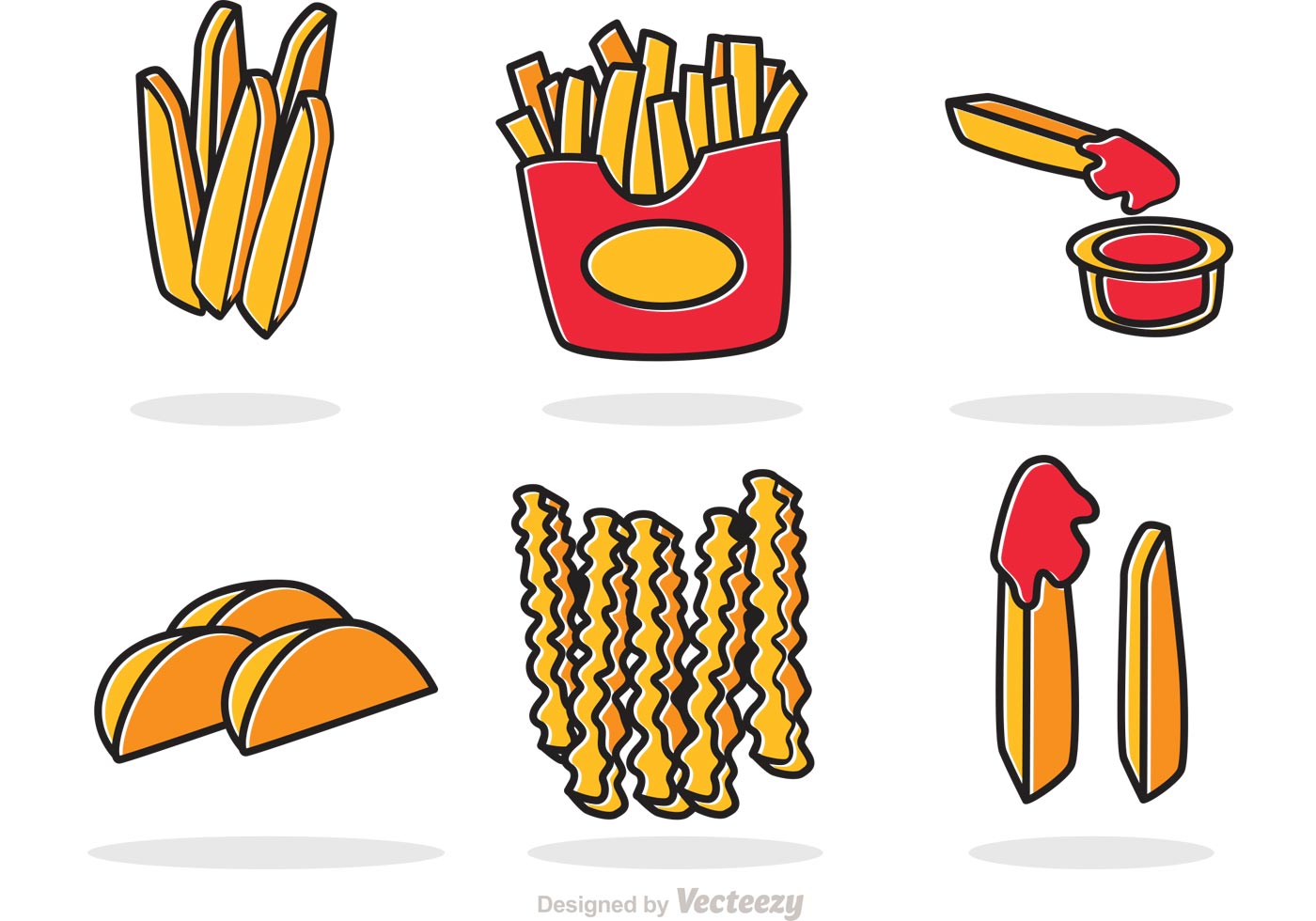 1400x980 Fries Free Vector Art