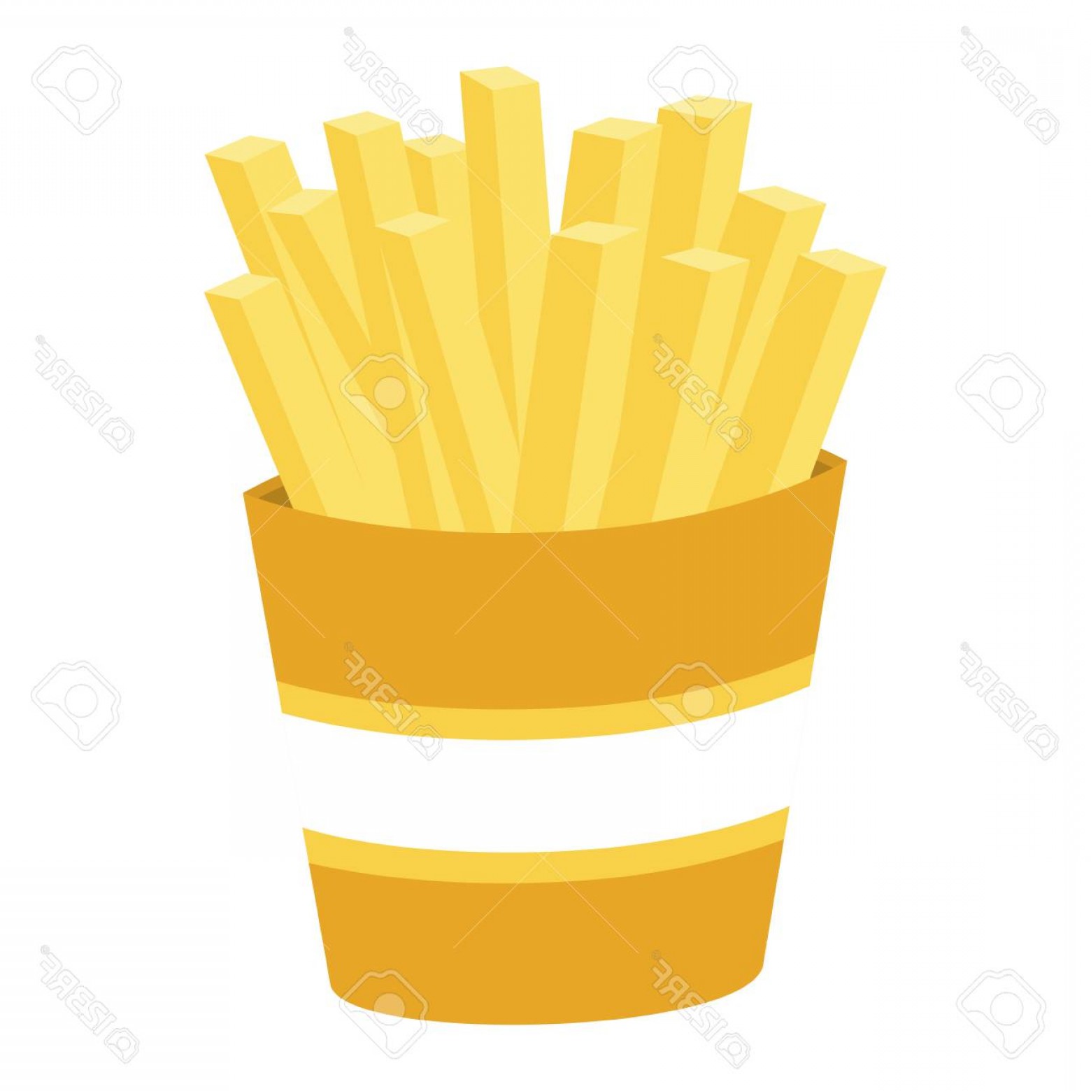1560x1560 Photostock Vector Colorful Silhouette With Portion Of French Fries