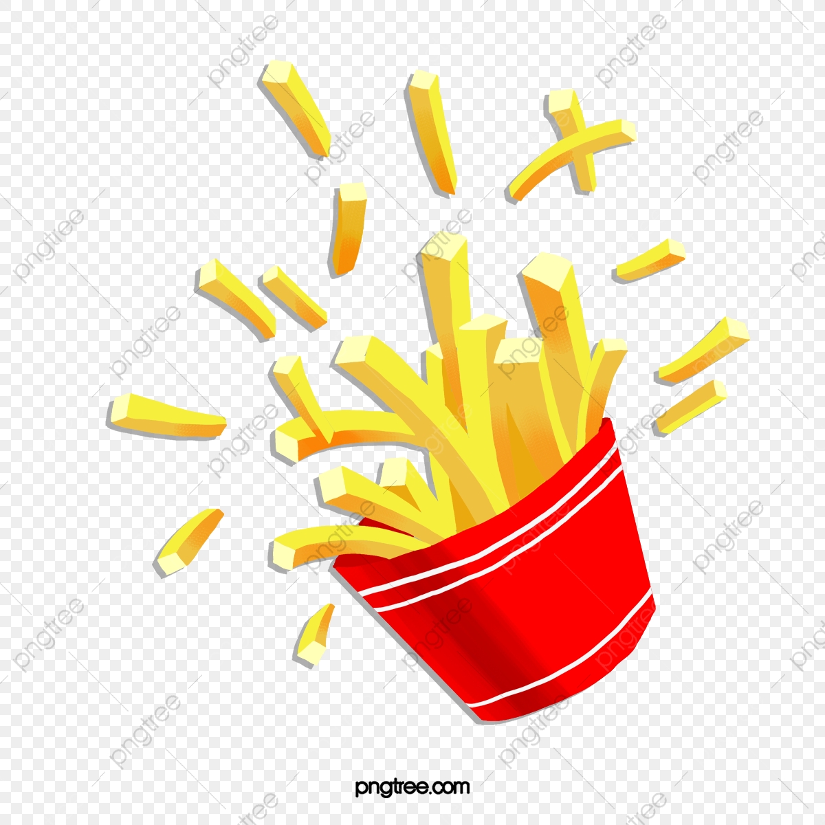 1200x1200 Vector Painted Fries, Vector, Hand Painted, French Fries Png