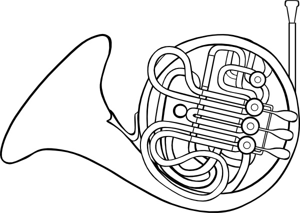600x426 French Horn Clip Art Free Vector In Open Office Drawing