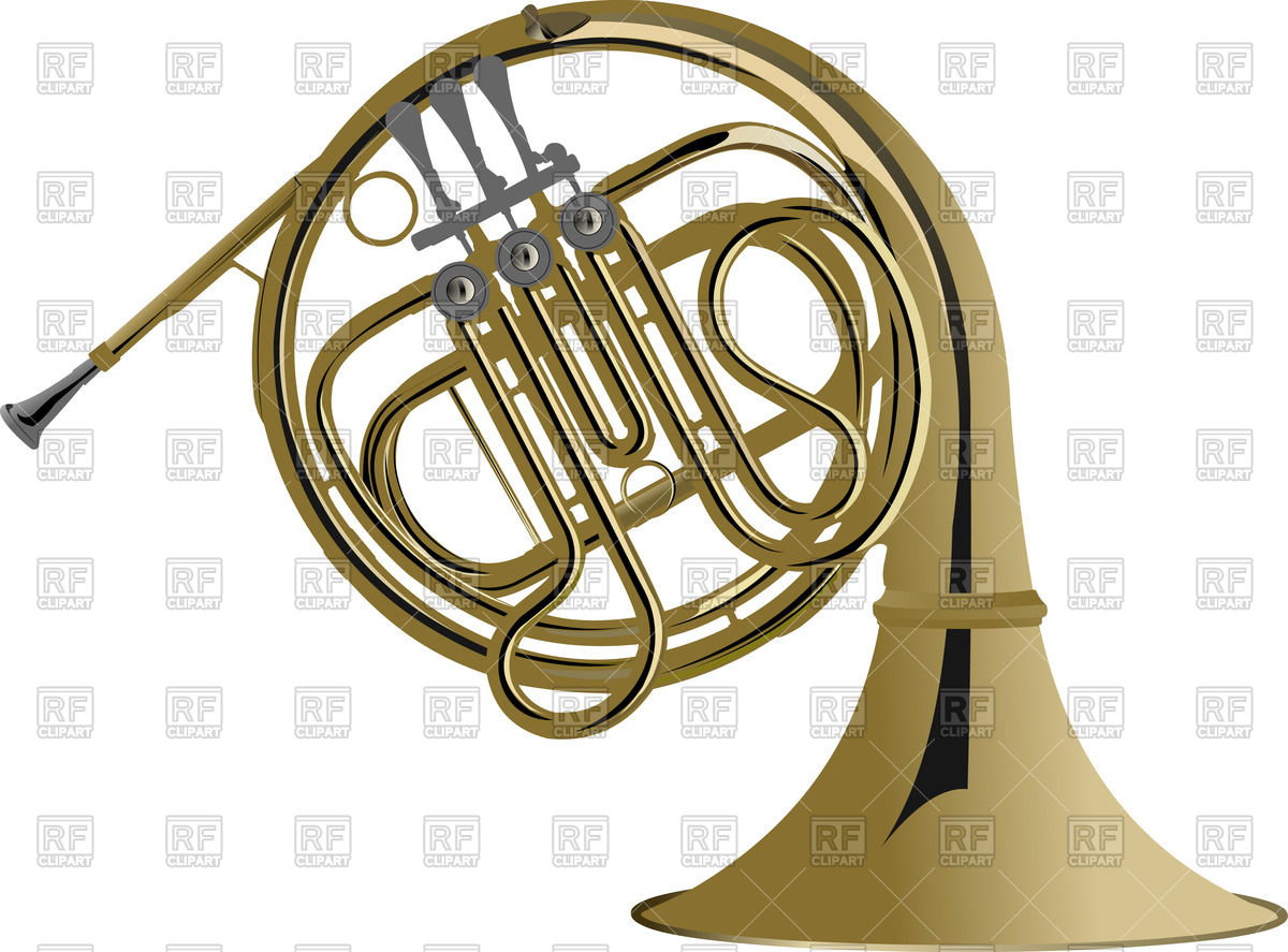 1200x887 French Horn Vector Image Of Objects Leonido