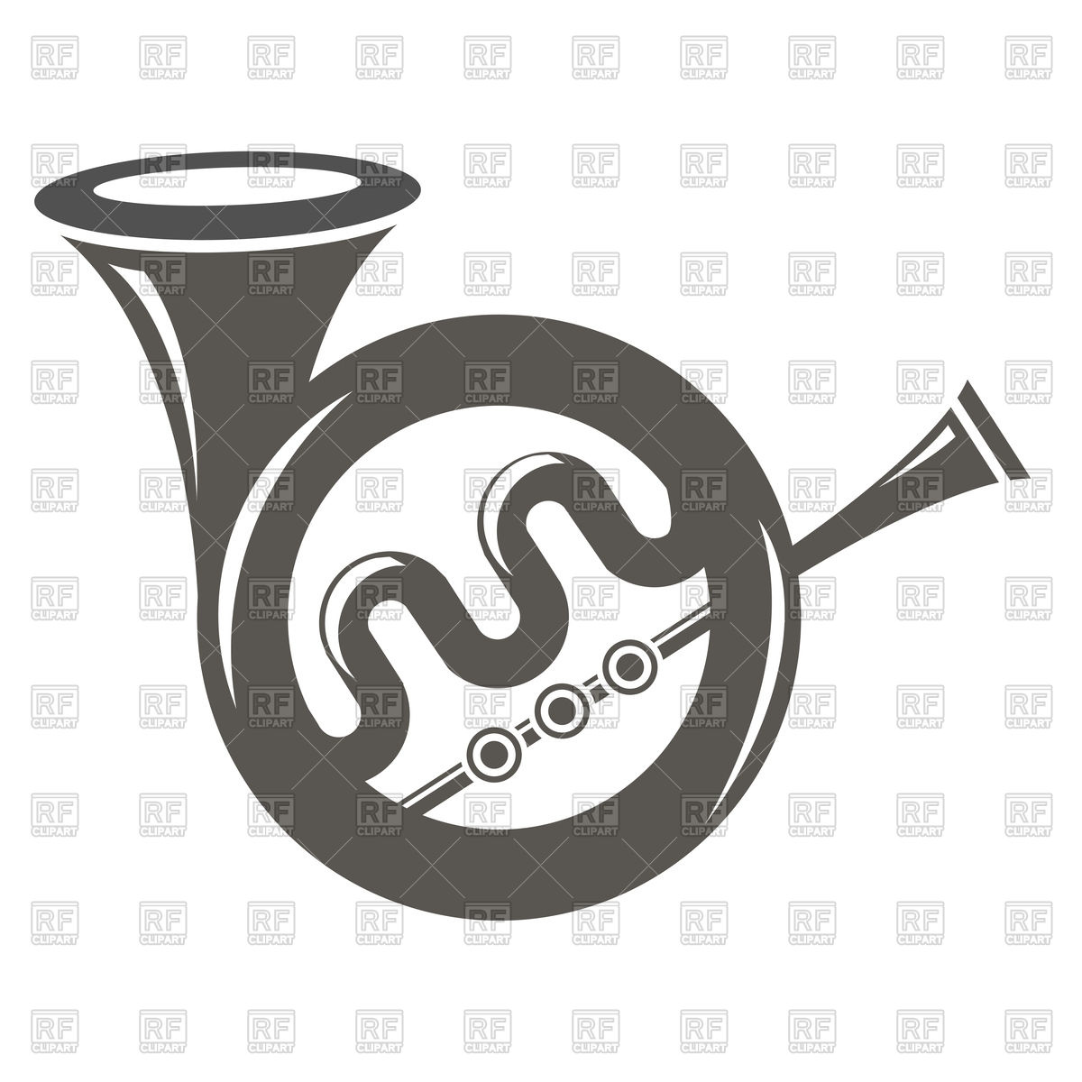 1200x1200 Musical French Horn Icon Vector Image Of Signs, Symbols, Maps