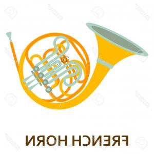 300x300 Photostock Vector Music Instrument Icon French Horn Vector Flat