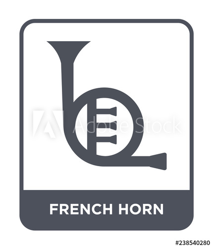 430x500 French Horn Icon Vector