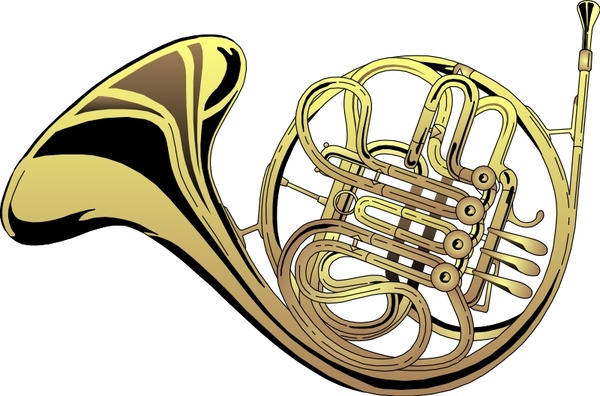 600x396 French Horn Free Vector In Open Office Drawing