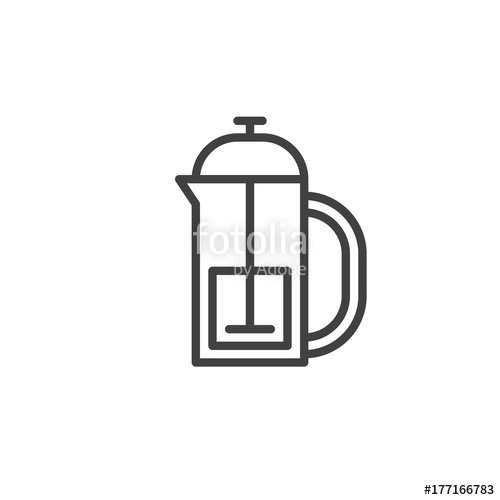 French Press Kettle Line Icon, Outline Vector Sign, Linear Style 500x500 French Press Kettle Line Icon, Outline Vector Sign, Linear Style