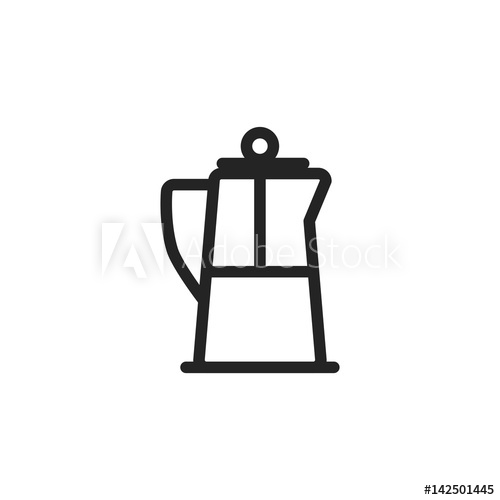 French Press Vector Icon 500x500 French Press Vector Icon