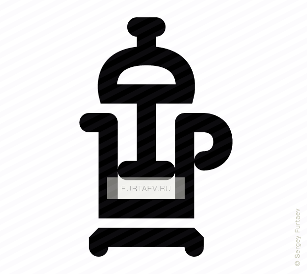 French Press Vector Icon 620x553 French Press Vector Icon