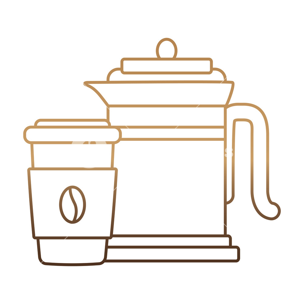 Coffee French Press Icon Over White Background Vector Illustration 1000x1000 Coffee French Press Icon Over White Background Vector Illustration