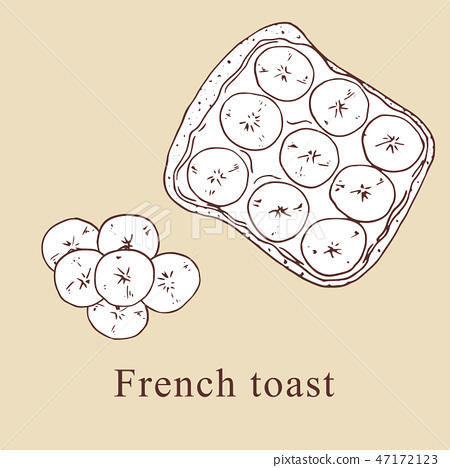 450x468 French Toast Vector Illustration In Cartoon Style