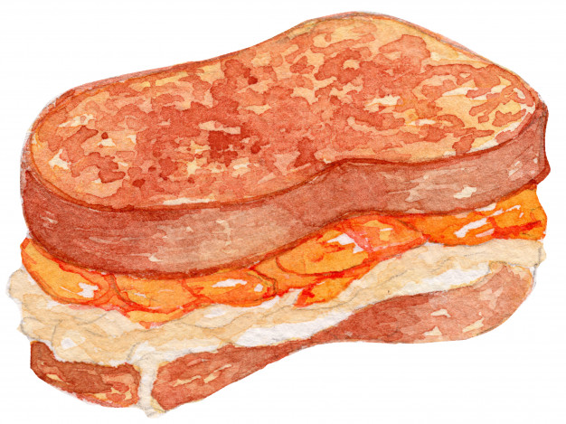 626x469 French Toast Watercolor Illustration Vector Premium Download