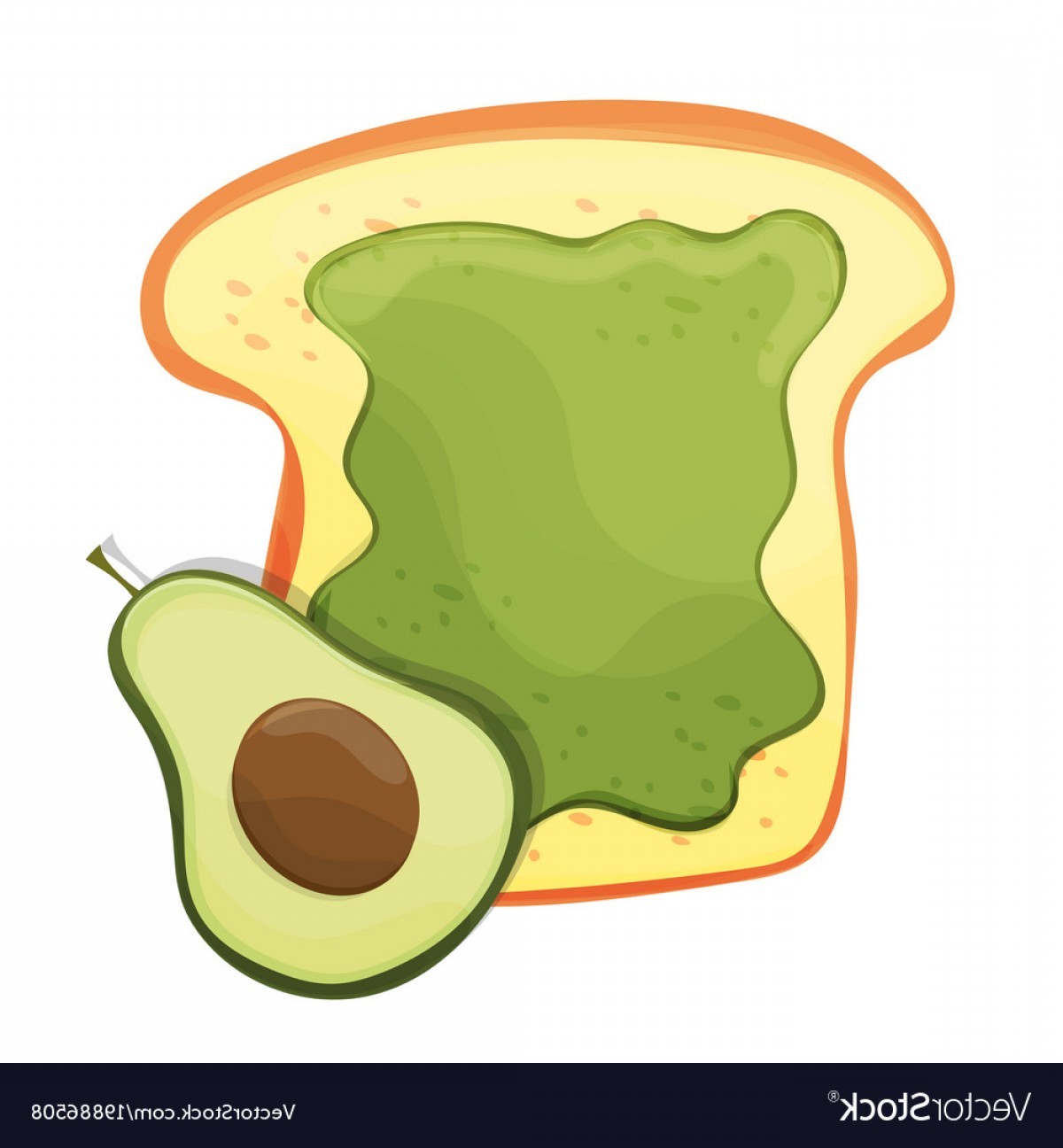 1200x1296 Avocado Toast Fresh Toasted Bread With Avocado Vector Soidergi