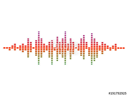 500x375 Colorful Vector Design Illustration Of Dynamic Sound Wave, Radio