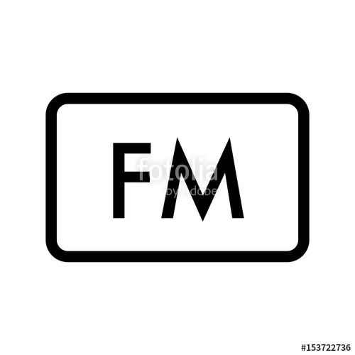 500x500 Fm Radio Frequency Vector Icon Linear Design Isolated On Black