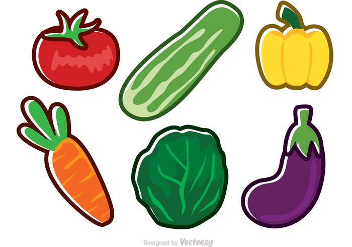 700x490 Fresh Vector Vegetable Icons