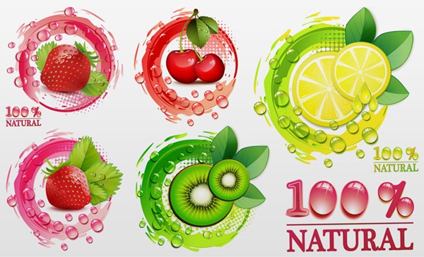 600x364 Creative Fresh Fruits Vector Material My Free Photoshop World