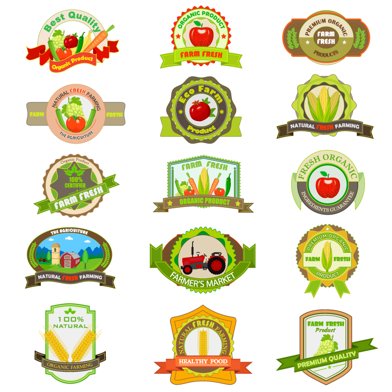 800x800 Farm Fresh Organic Product Vector Free Vector Graphic Download