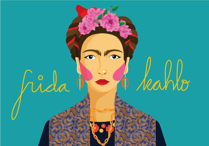 700x490 Frida Portrait Vector