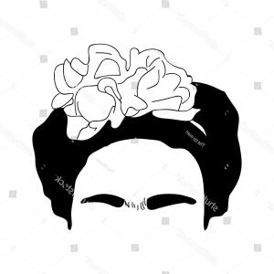 300x300 Portrait Frida Kahlo Mexican Painter Black Createmepink