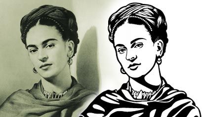 413x237 Portrait Of Frida Kahlo Original Photography And Vector Art