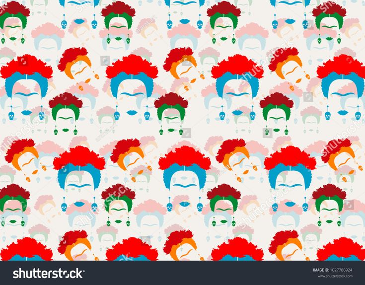 735x574 Vector Portrait Frida Kahlo Vector Portrait Background