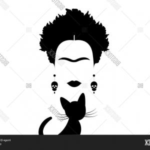 Stock Illustration Frida Kahlo Vector Illustration Silhouette 300x300 Stock Illustration Frida Kahlo Vector Illustration Silhouette