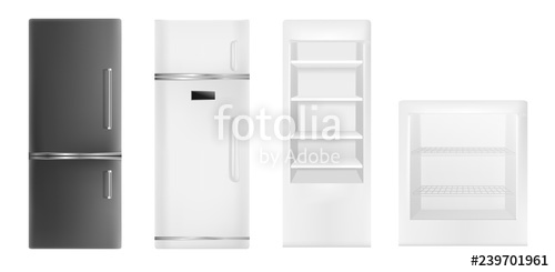 500x245 Fridge Icon Set Realistic Set Of Fridge Vector Icons For Web