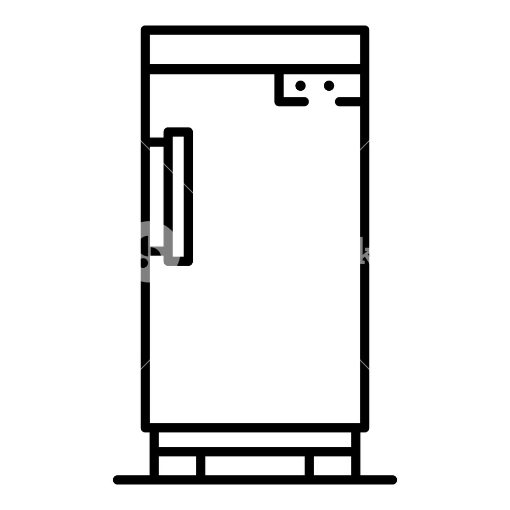 1000x1000 Fridge Icon Outline Fridge Vector Icon For Web Design Isolated