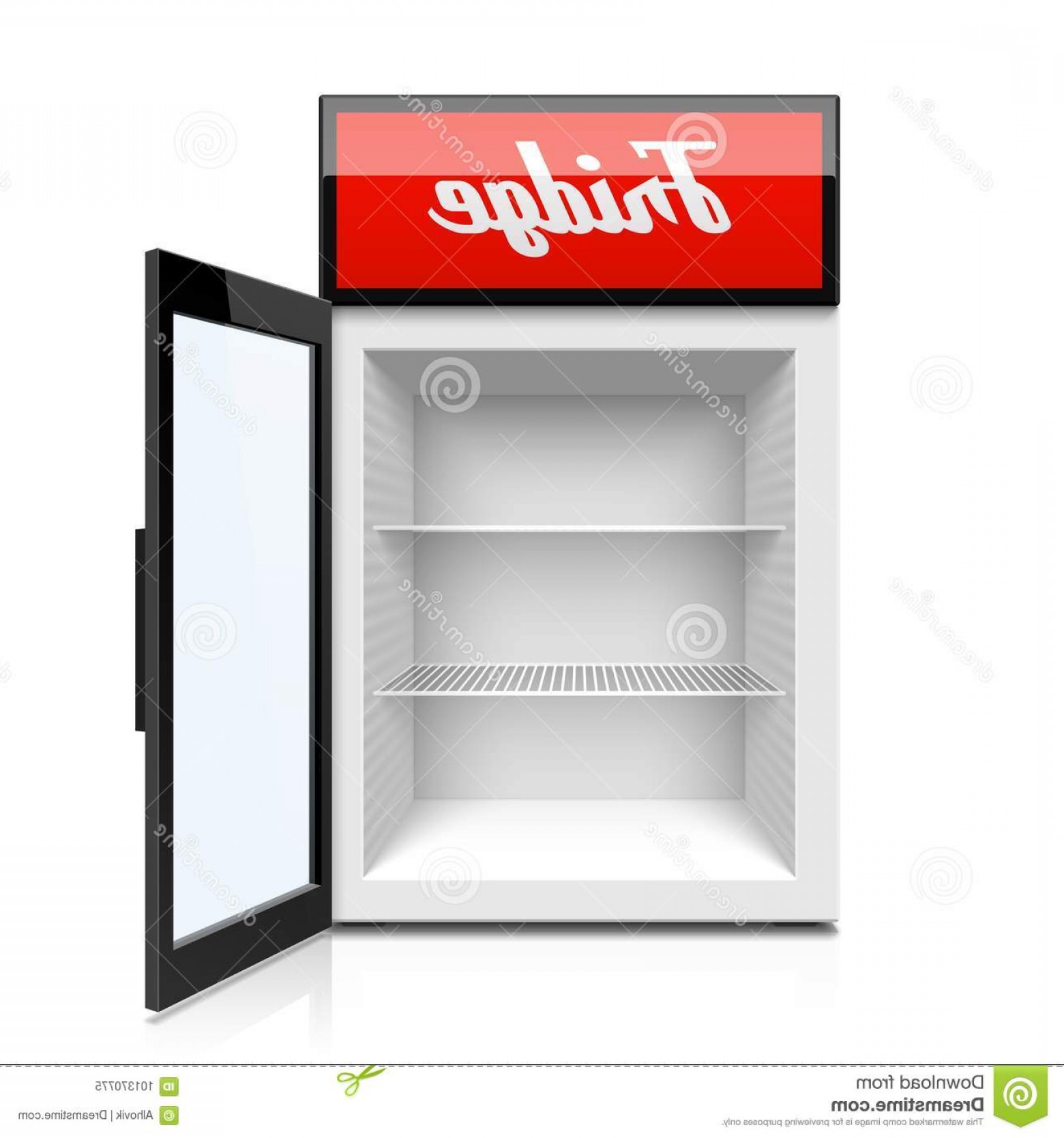1560x1668 Glass Door Mini Refrigerator Fridge Vector Illustration Mini