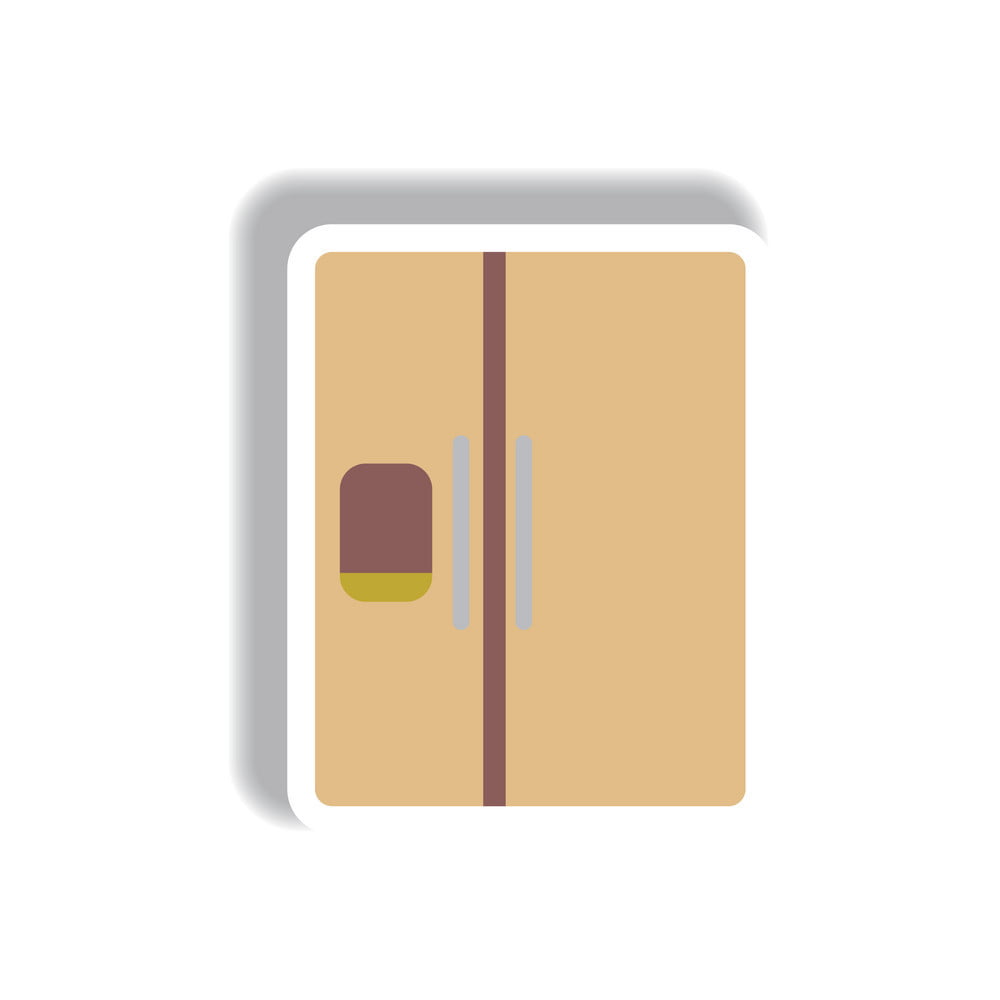 1000x1000 In Paper Sticker Style Fridge Vector Free Graphics