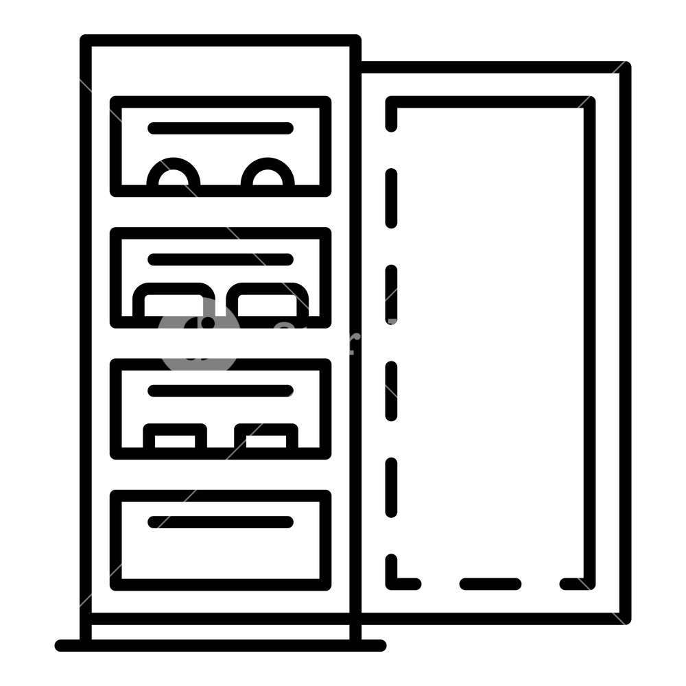 1000x1000 Open Fridge Icon Outline Open Fridge Vector Icon For Web Design