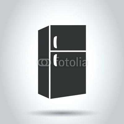 400x400 F Flat Refrigerator Fridge Vector Icon In Style Frig Freezer