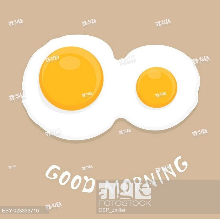 701x700 Fried Egg Vector Good Morning Concept, Stock Photo, Picture
