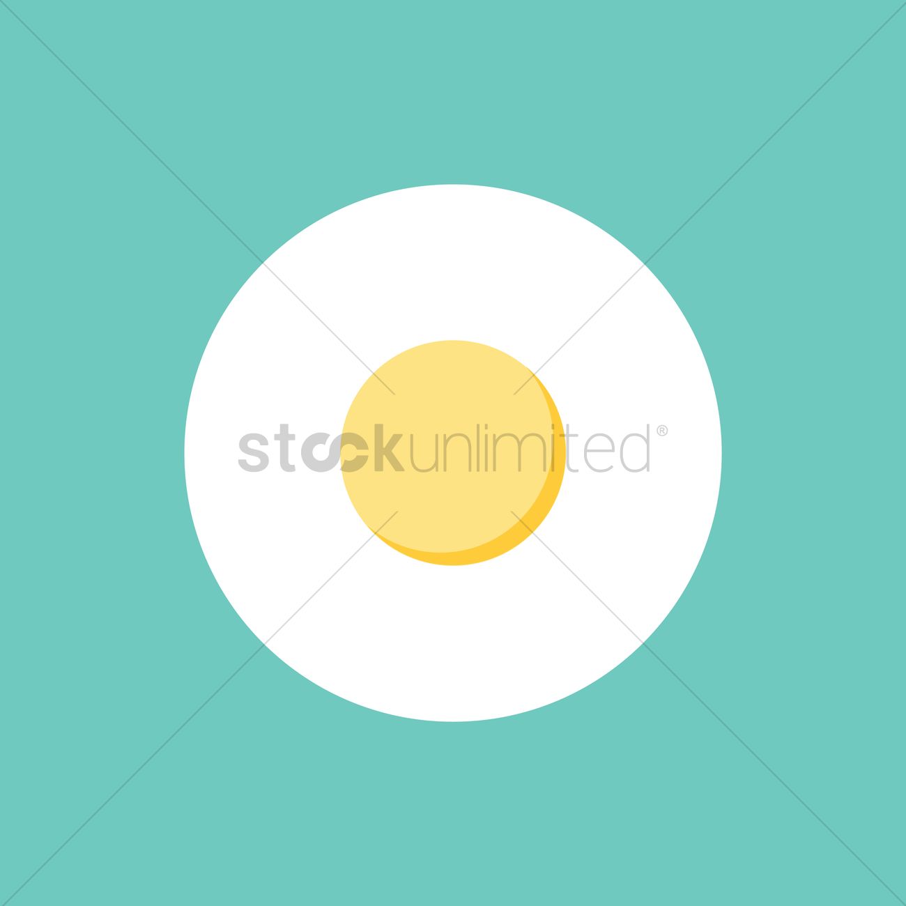 1300x1300 Fried Egg Vector Image