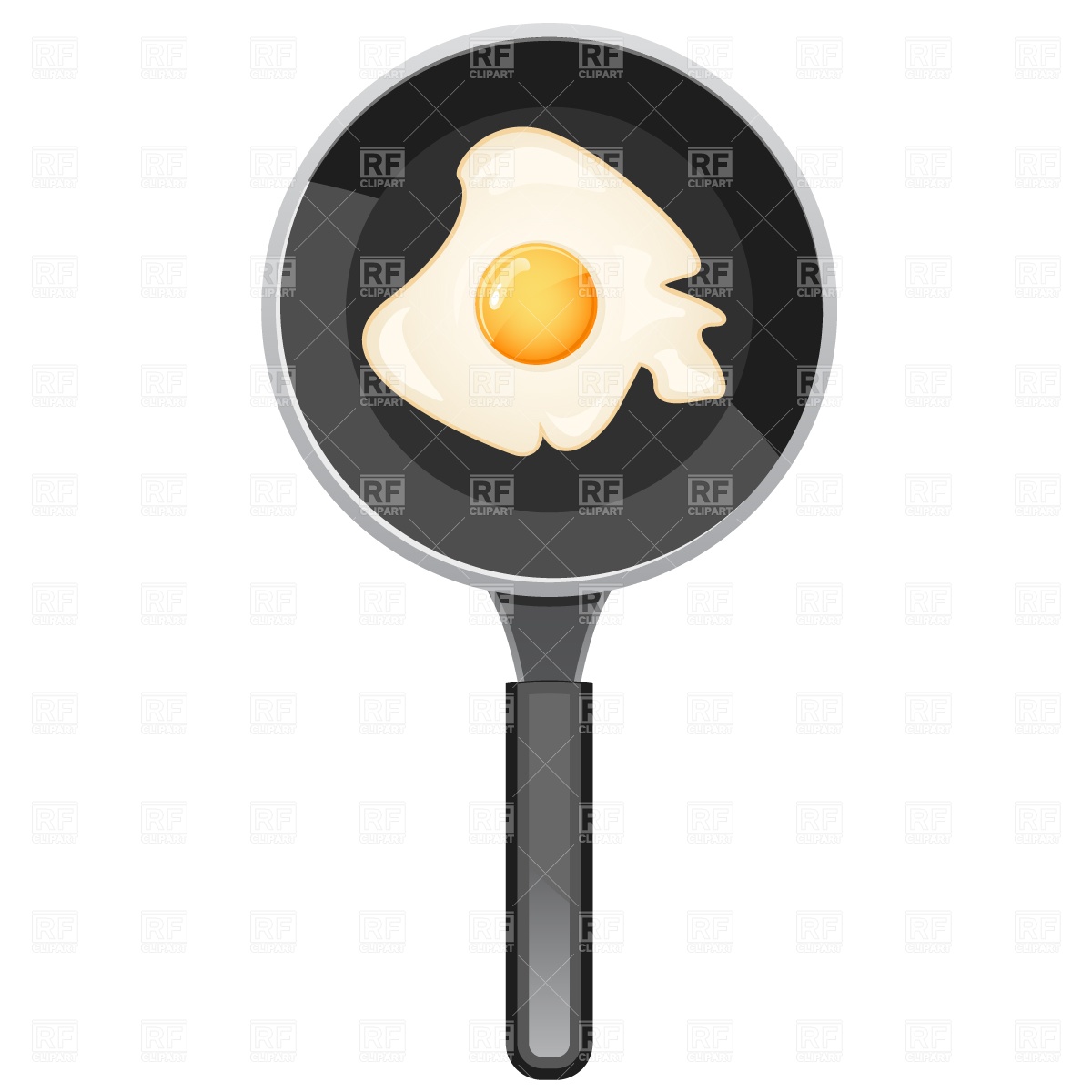 1200x1200 Frying Pan With Fried Eggs Vector Image Of Food And Beverages