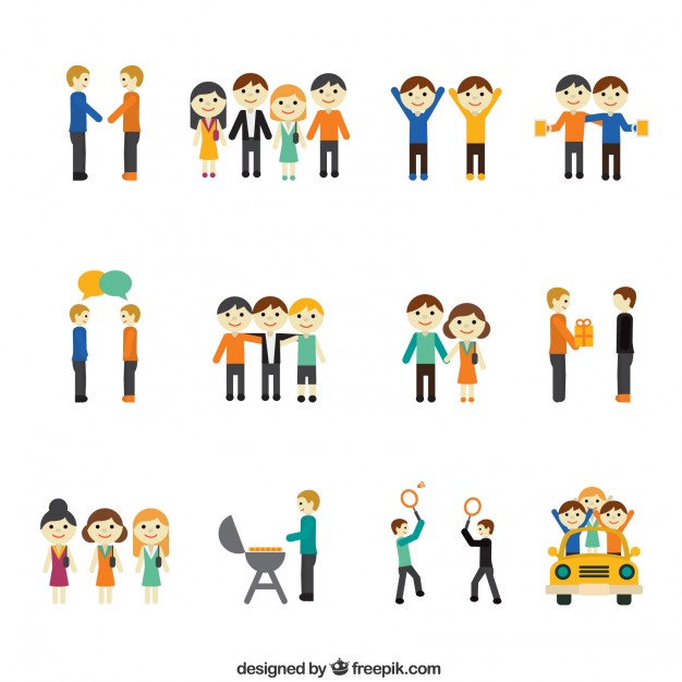 Icons Of Friendship Concept Free Vector 626x626 Icons Of Friendship Concept Free Vector