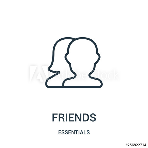 Friends Icon Vector From Essentials Collection Thin Line Friends 500x500 Friends Icon Vector From Essentials Collection Thin Line Friends