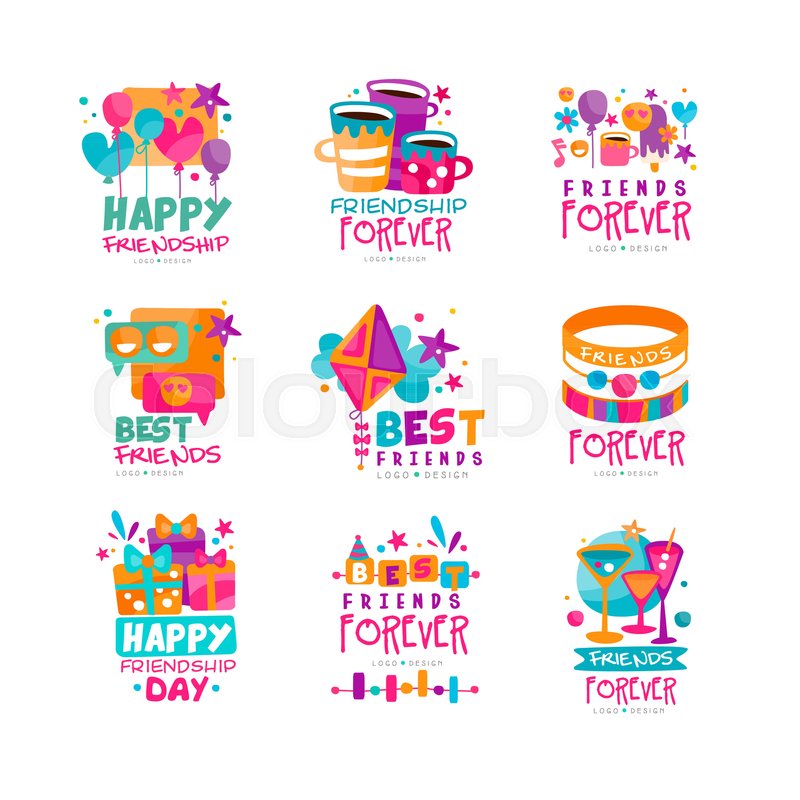 800x800 Set Of Abstract Friends Logo Stock Vector Colourbox
