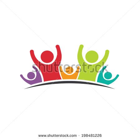 450x448 Teamwork Five Friends Logo Image Concept Of Group Of People