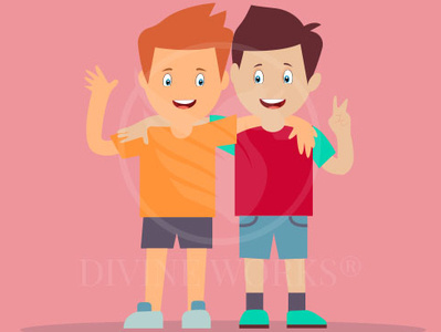399x300 Best Friends Vector Illustration