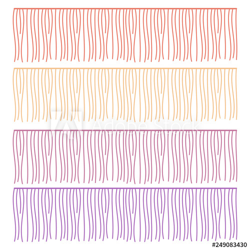 500x500 Fringe Rows Vector Garments Component Brush Border Tassel, Trim