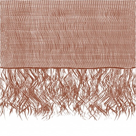 450x450 Woollen Brown Scraft With Fringe,vector Illustration Royalty Free