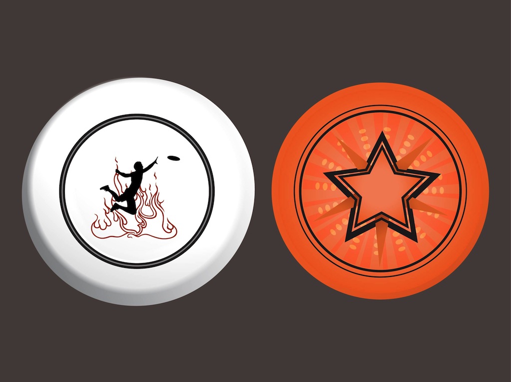 1024x767 Frisbees Vector Art Graphics
