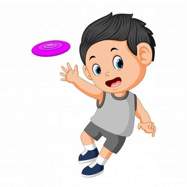 626x626 Children Playing With Frisbee Vector Premium Download