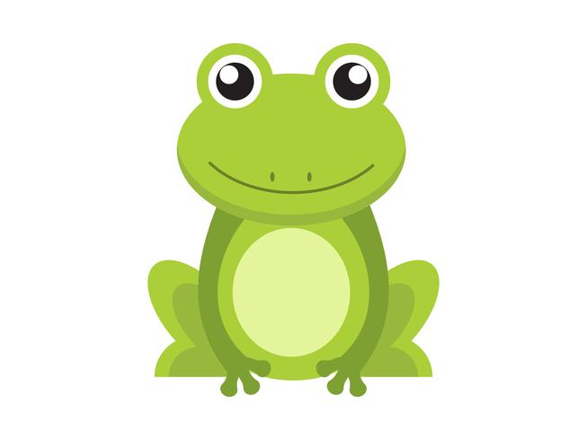 653x490 Cute Green Frog Cartoon Character Isolated On White Background
