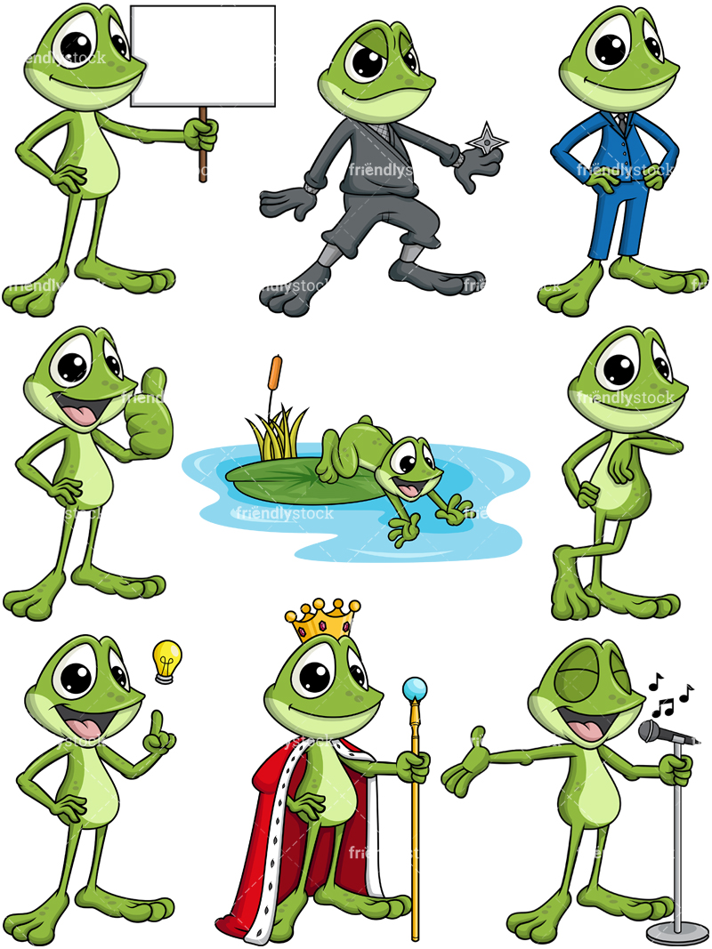 800x1067 Frog Cartoon Clipart In Vector Format