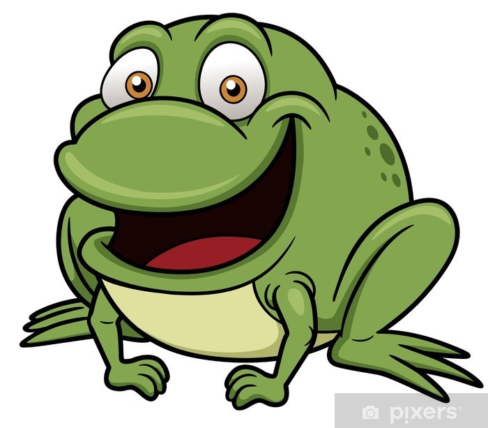 700x613 Vector Illustration Of Frog Cartoon Sticker