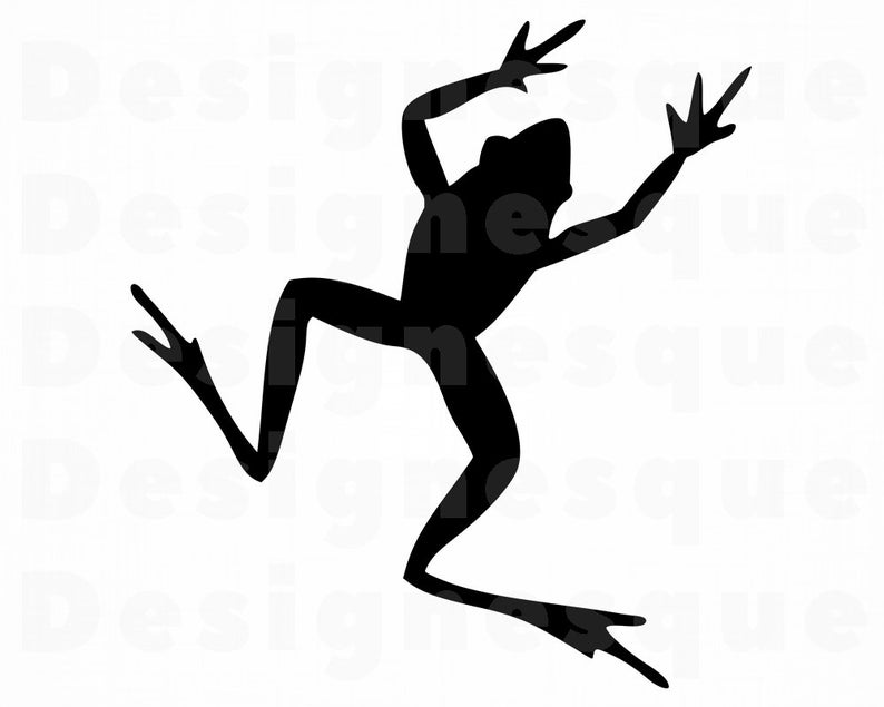 794x635 Frog Silhouette Frog Frog Clipart Frog For Etsy